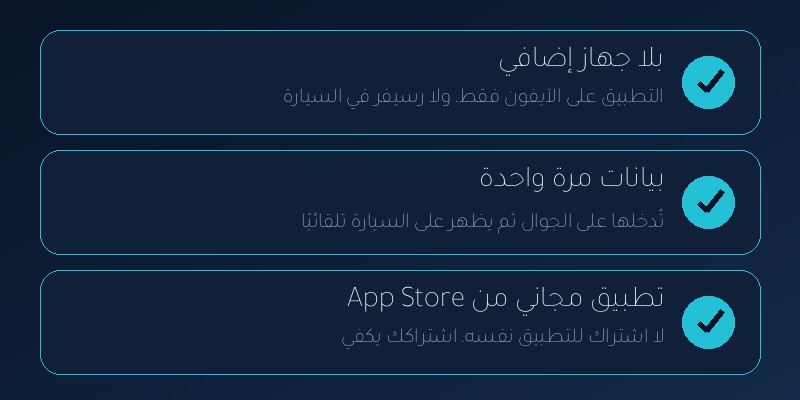 بلا جهاز إضافي · بيانات مرة واحدة · تطبيق مجاني