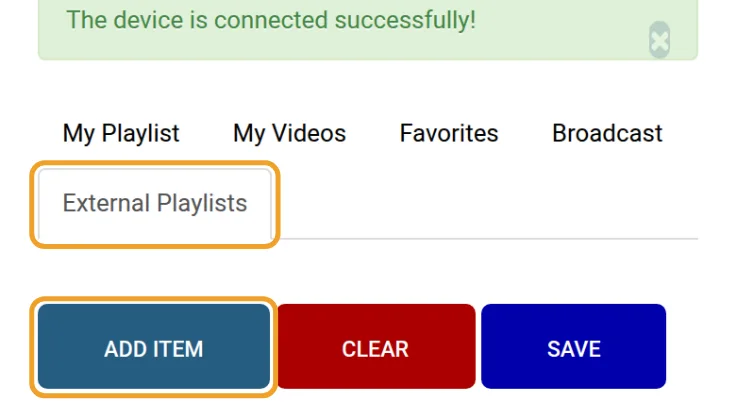أضف الرابط في External Playlists