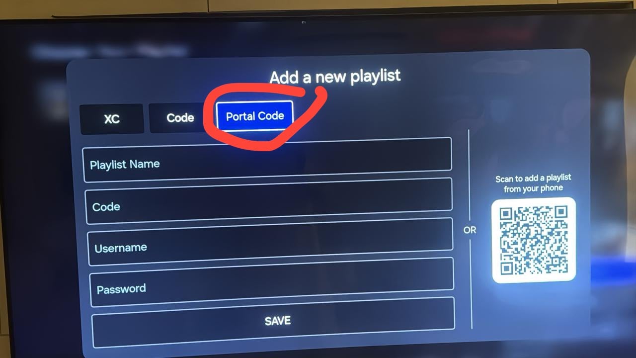 تبويب Portal Code في 0Player